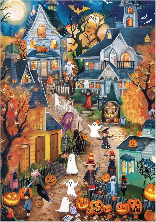 Halloween Puzzles 500 Pieces for Adults | Halloween Pumpkin, Ghost Theme Jigsaw Puzzles Decoratio... | Amazon (US)