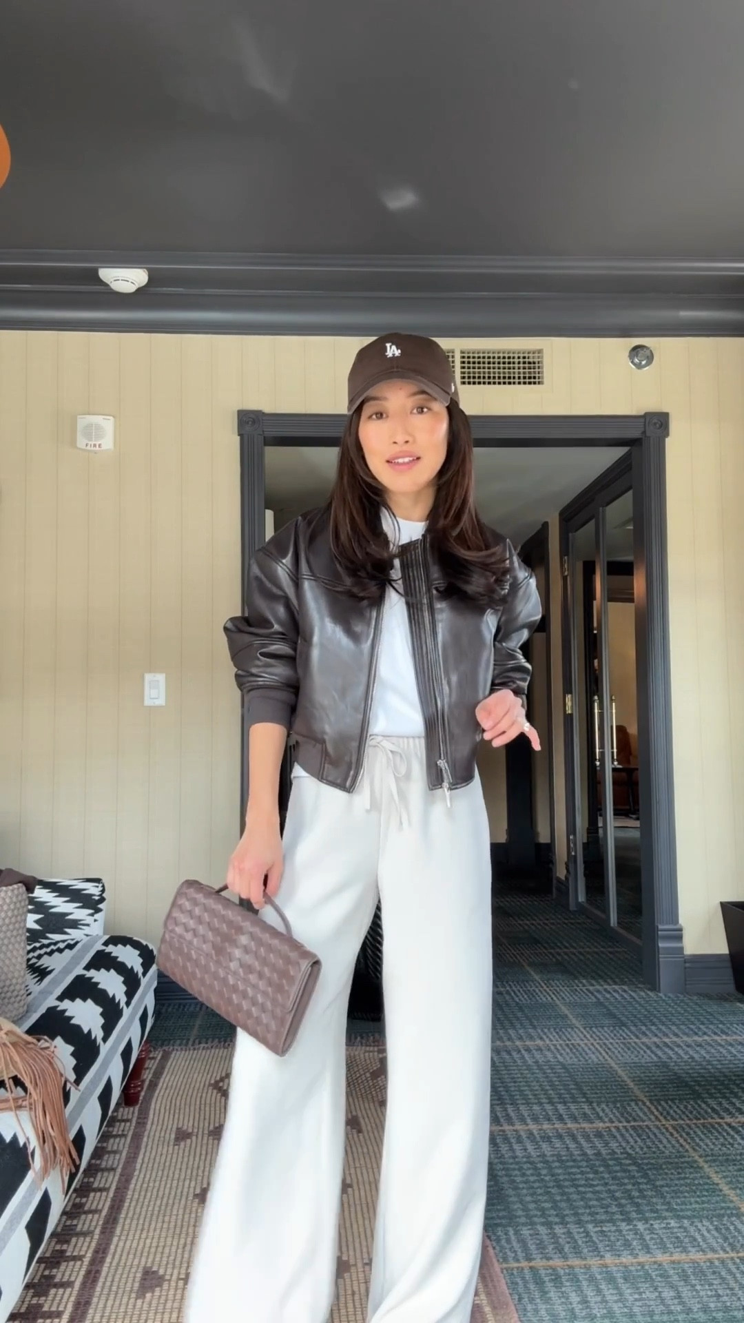 Sizing info below and linked a similar jacket for less

• Lodge pants 2XS short - runs long for petite. If you’re very short you are better off getting any length and hemming them. pull on elastic waist, wrinkle resistant, and beautiful drape.

• Aritzia faux leather jacket 2XS got this over a year ago with no issues. this is a more structured, edgier cut jacket that I always feel chic in and love for school drop off, running errands

• Madewell boxy oversized tee xxs bigger fit shorter length

• Sam Edelman slingback kitten heels 5.5 size up if between sizes since toe can be a little narrow 

• Quince handwoven top handle clutch 

• 47 brand hat

#LTKTravel #LTKootd #LTKPetite