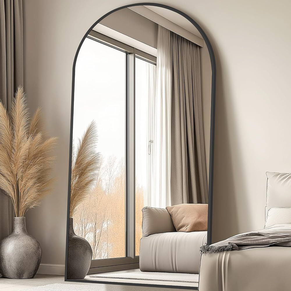 MELOMOIR Arched Oversized Floor Mirror, 81"x41", Full Body Mirror for Bedroom/Living Room, Black ... | Amazon (US)