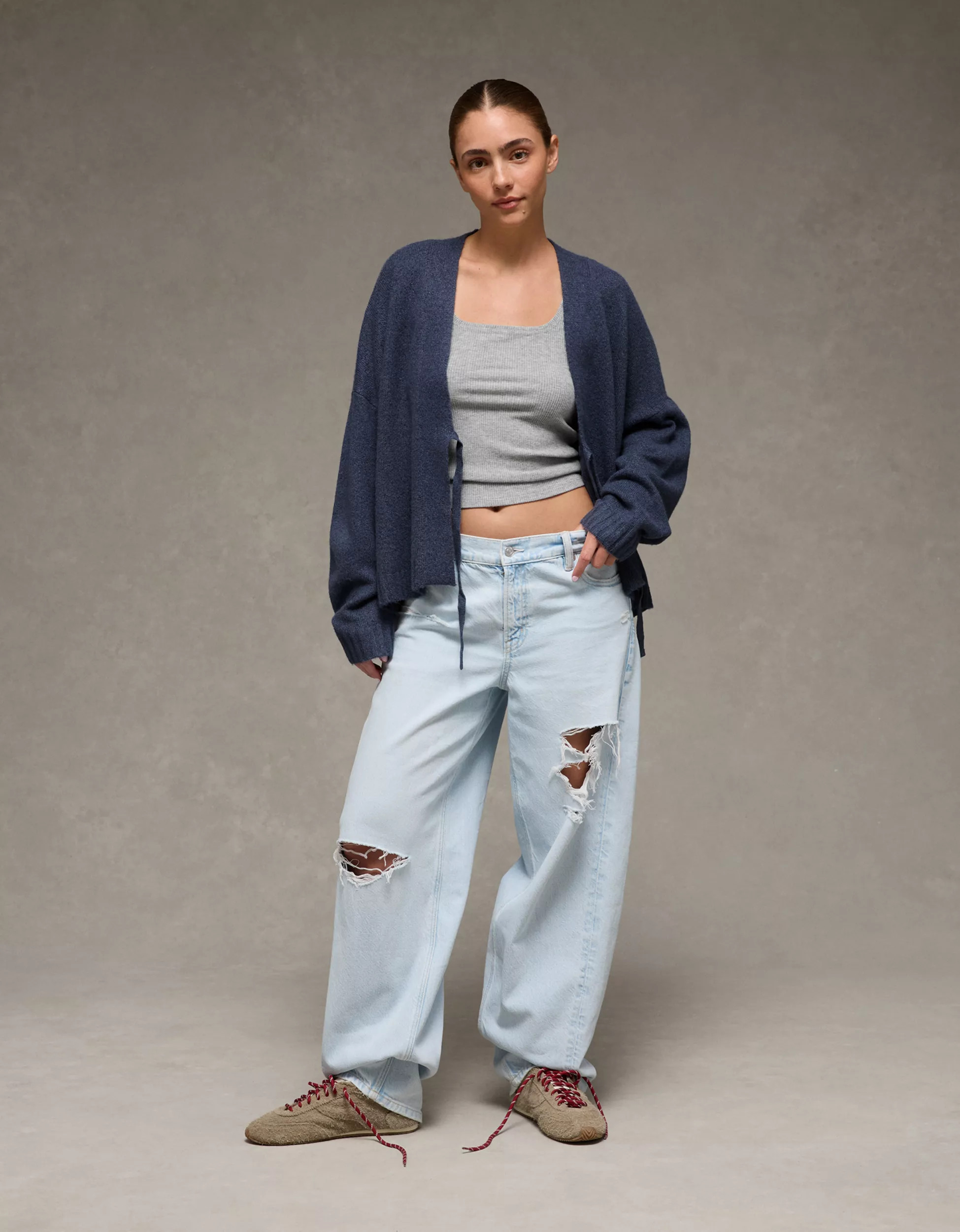 AE Whoa So Soft Tie-Front Cardigan | American Eagle Outfitters (US & CA)