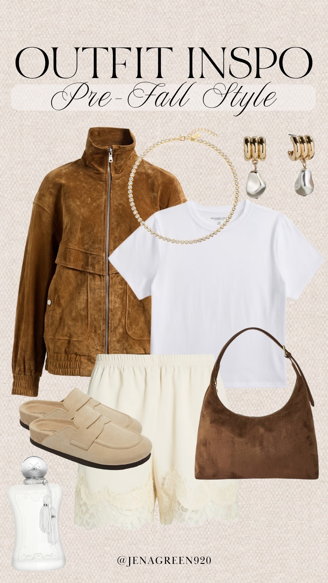 Pre-Fall Outfit Inspo | Suede Jacket | Transition Outfit | Lace Boxer Shorts | Fall Purse

#LTKootd #LTKSeasonal #LTKTall