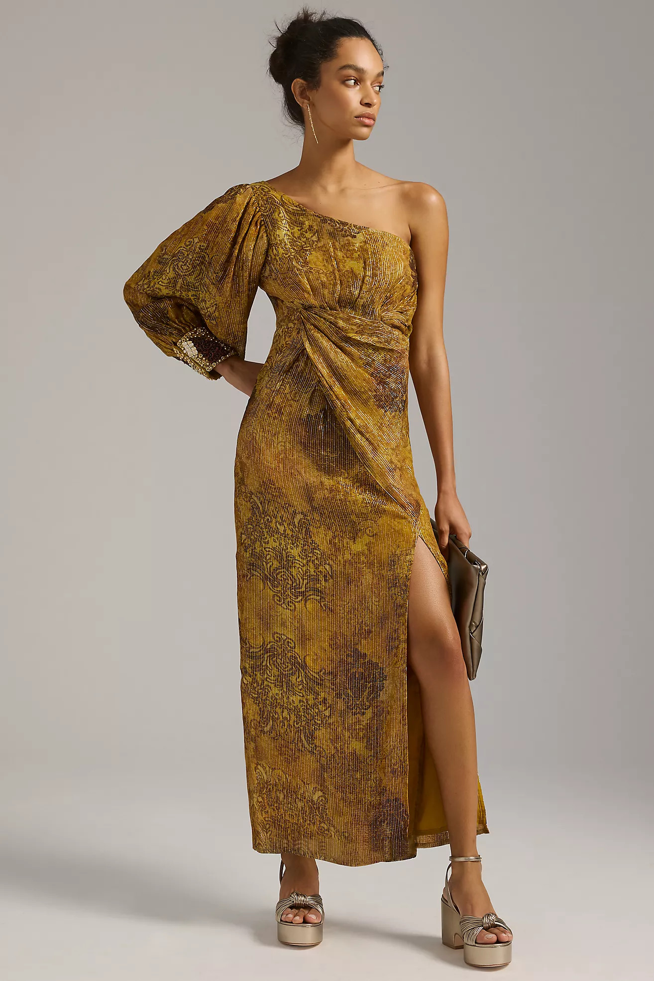 Nirmooha One-Shoulder Shine Dress | Anthropologie (US)