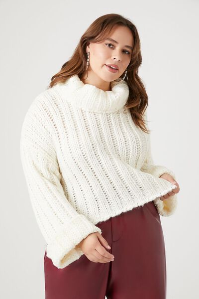 Plus Size Ribbed Turtleneck Sweater | Forever 21 (US)