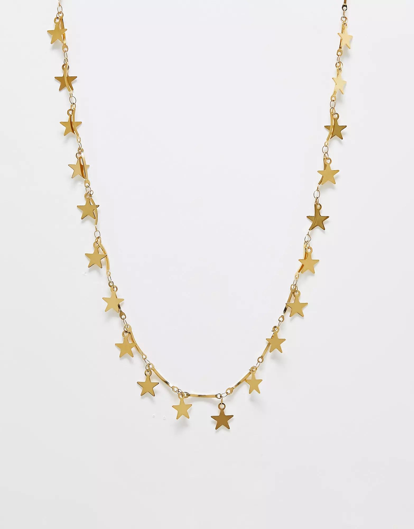 Lost Souls stainless steel star charm necklace in gold | ASOS (Global)
