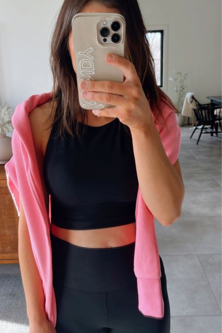 Entire look from amazon and it looks and feels like lululemon! All pieces wearing size small workout outfit sports bra workout leggings lululemon scuba look a like 

#LTKstyletip #LTKsalealert #LTKfit