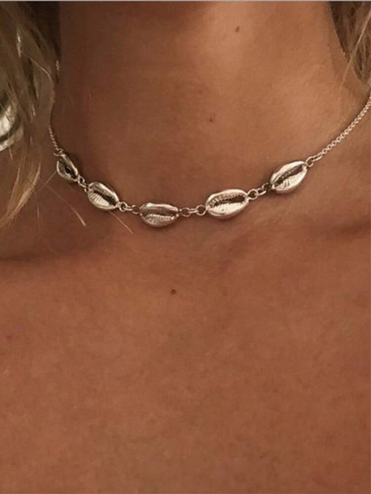 1pc Boho Zinc Alloy Shell Decor Necklace For Women For Daily Decoration
       
              
  ... | SHEIN