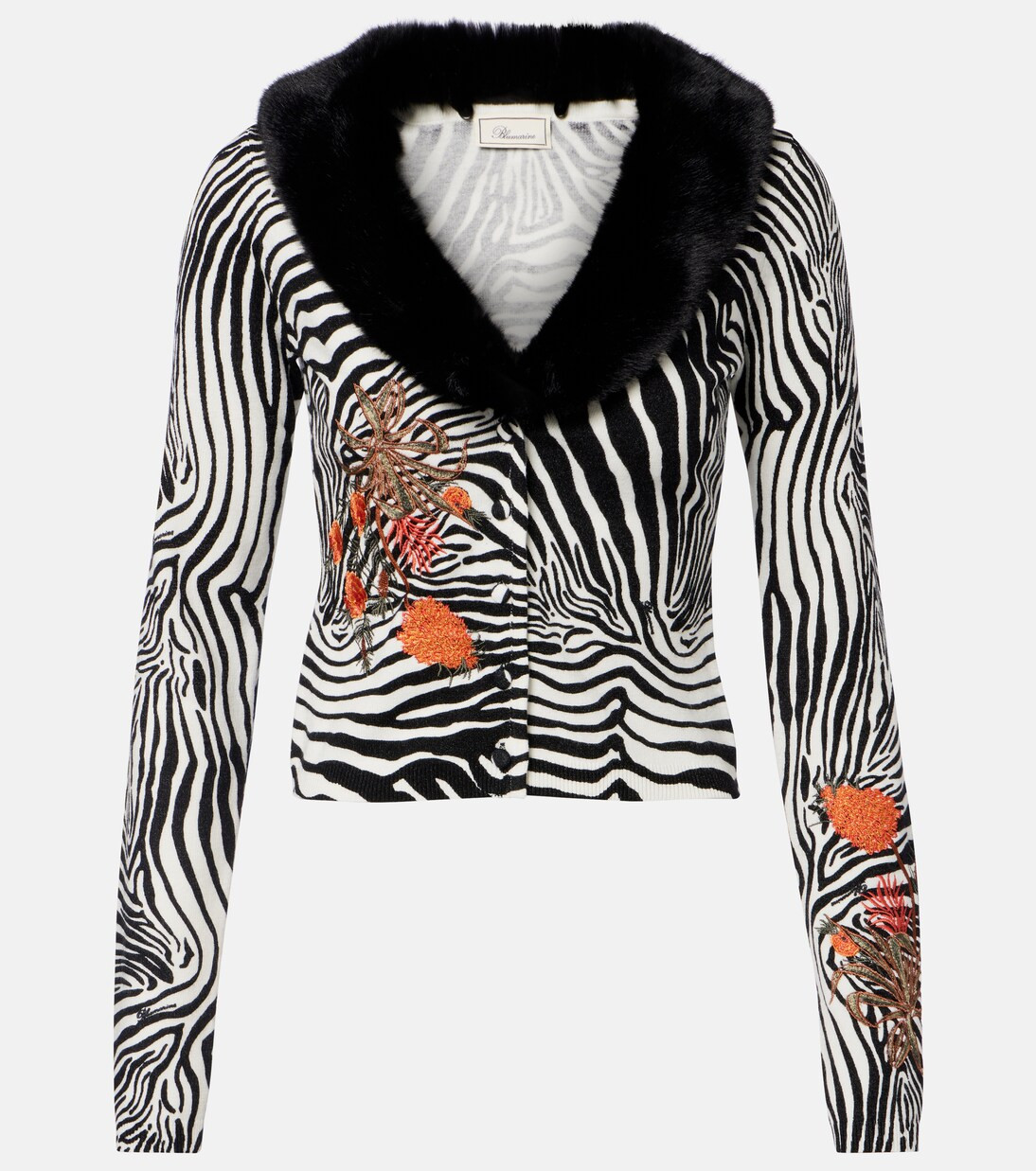 Printed ribbed-knit cardigan | Mytheresa (UK)