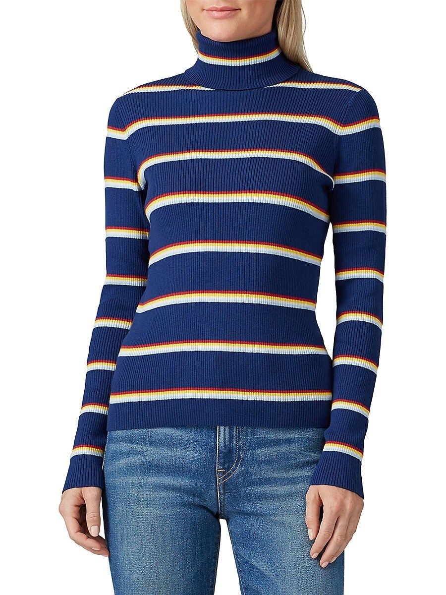 WRANGLER Women's Ribbed Stripe Turtleneck Sweater - Blue | Saks Fifth Avenue OFF 5TH