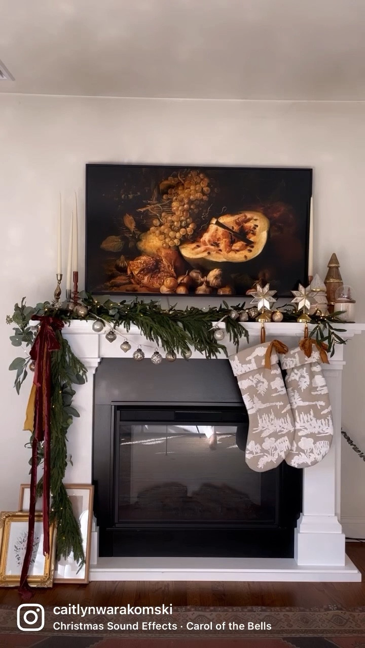 My holiday mantle! @anthropologie 