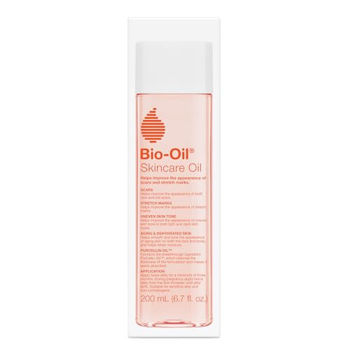 Bio-Oil Skincare Body Oil Serum, Face and Body Moisturizer with Vitamin E & A, for Scars, Stretch Marks, Sensitive Skin, All Skin Types, Dermatologist Recommended, Non-Comedogenic, 6.7 Oz | Amazon (US)