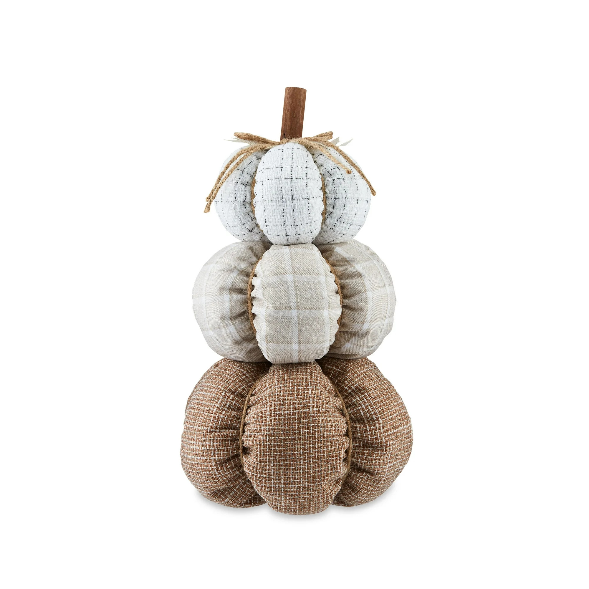 14in High Harvest Multi-color Stacked Fabric Pumpkin Indoor Decoration, Fall Table Décor | Walmart (US)