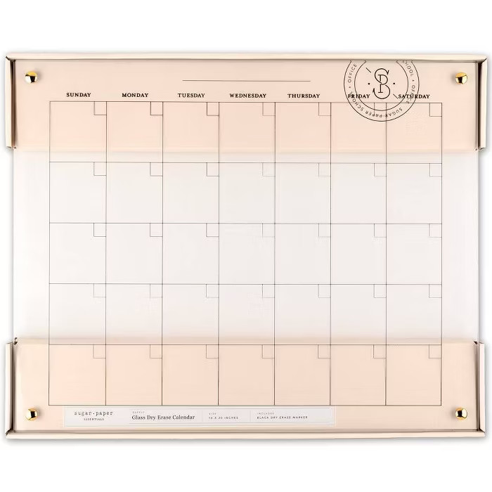 20" x 16" Glass Dry Erase Calendar - Sugar Paper Essentials™ | Target