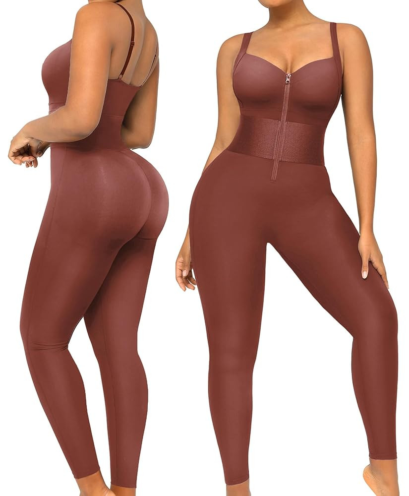 SHAPELLX Jumpsuits for Women Tummy Control One Piece Outfit Yoga Athletic Rompers Sleeveless Body... | Amazon (US)