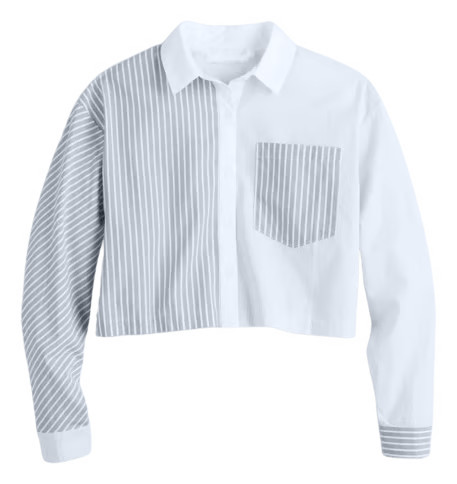Juniors' SO® Cropped Mixed Stripe Shirt | Kohl's