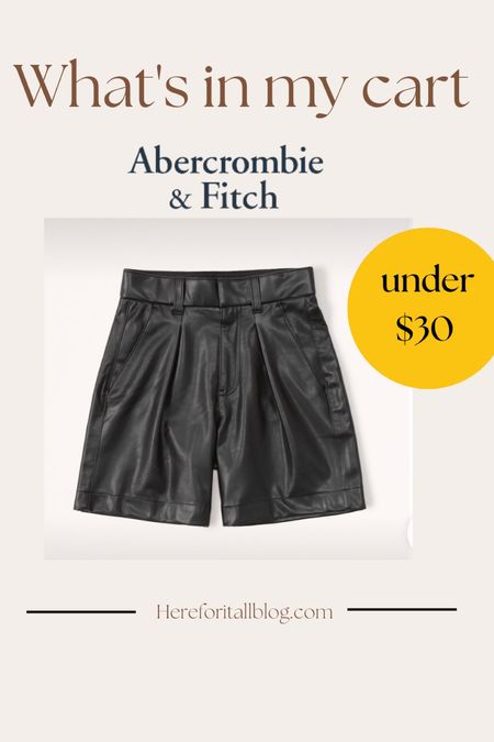 Abercrombie vegan leather shorts. I have them in brown and am obsessed so I ordered them in black too, XS
25% off all clearance sale happening for two days only-hurry!

#LTKFind #LTKsalealert #LTKunder50