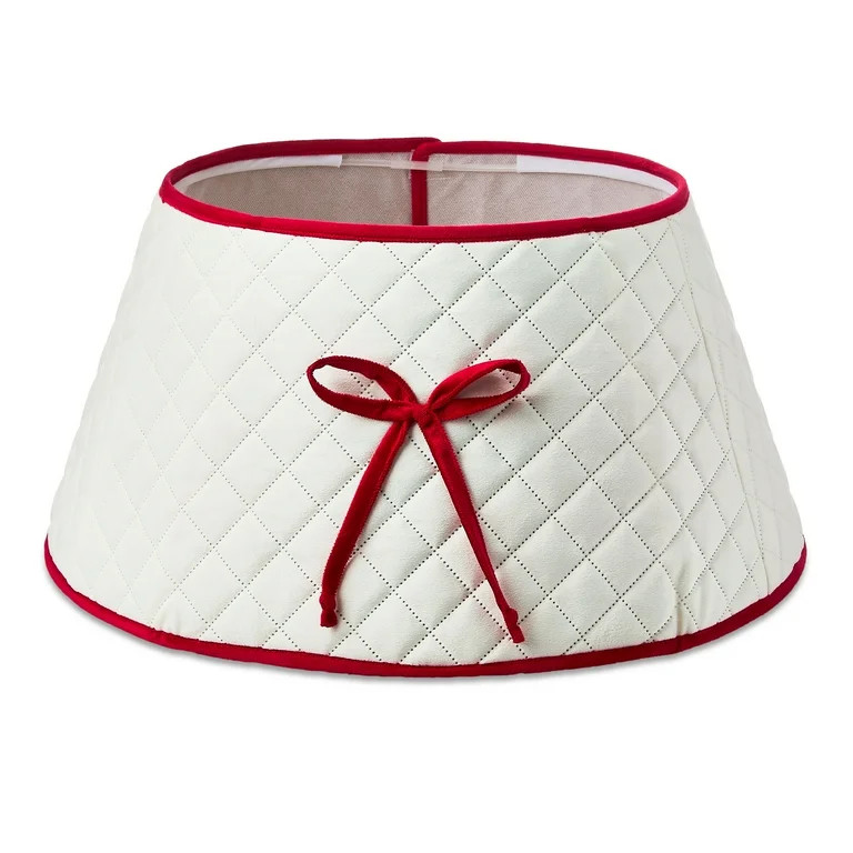 Quilted Christmas Tree Stand Band, Ivory, 22", by Holiday Time | Walmart (US)
