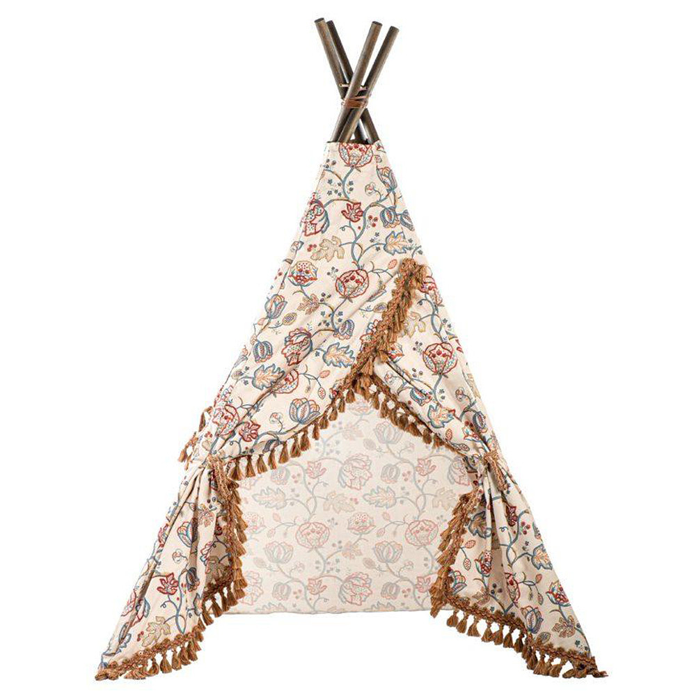 DockATot Tent of Dreams Theodosia Global Brown Cotton Teepee | Kathy Kuo Home