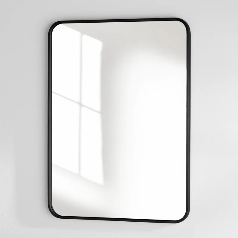 Sabine Metal Rounded Rectangle Wall Mirror | Wayfair North America
