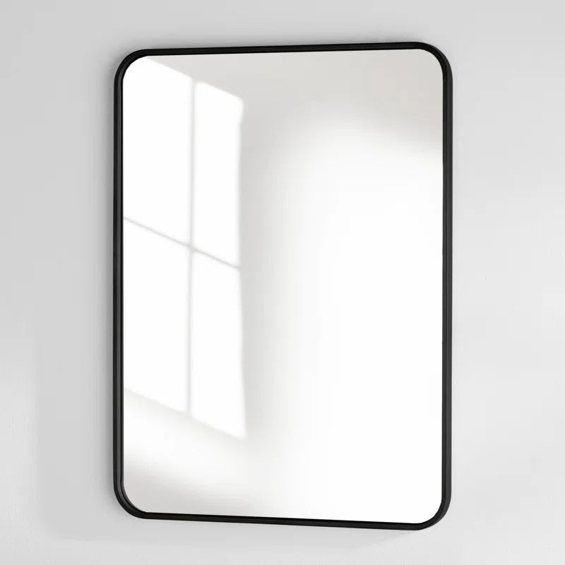 Sabine Metal Rounded Rectangle Wall Mirror | Wayfair North America