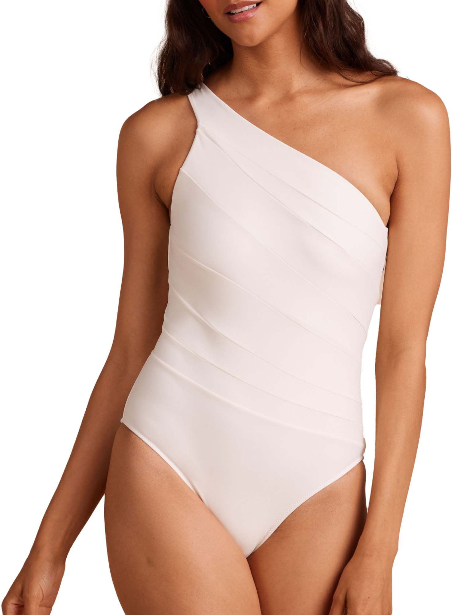 Summersalt Women's The Sidestroke One Piece Swimsuit, Size 14, White Sand | DICK'S Sporting Goods