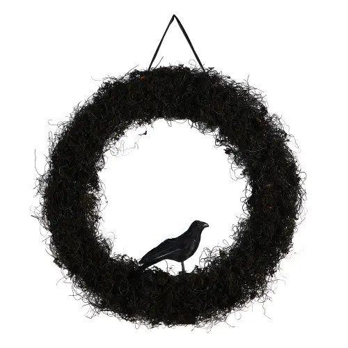 NEARLY NATURAL 30-in Halloween Black Raven Twig Wreath at Nordstrom | Nordstrom