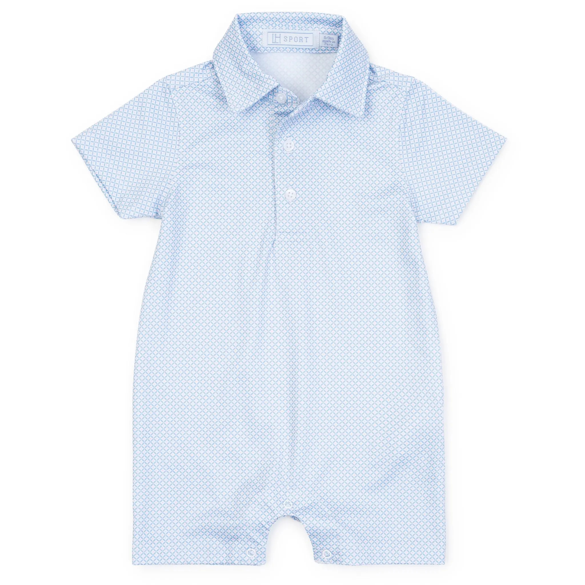 Lila and Hayes Austin Boys' Polo Shortall by LH Sport in Rambler Orange at Nordstrom, Size 12-18M | Nordstrom