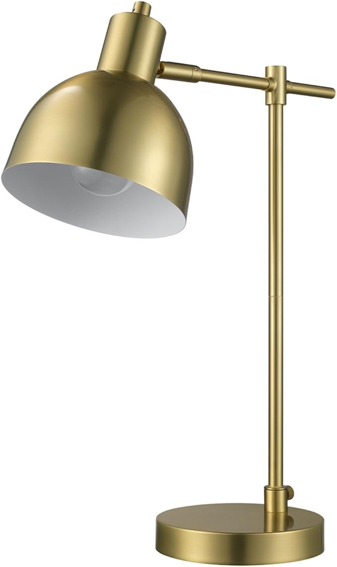Globe Electric 61000058 18" Desk Lamp, Matte Brass Finish, Metal Shade, Adjustable Pivot Joint, R... | Amazon (US)