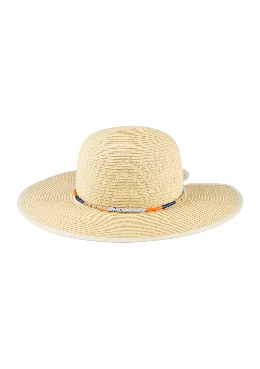 Domed Top Straw Hat with Multi Colored Rope Band | Belk