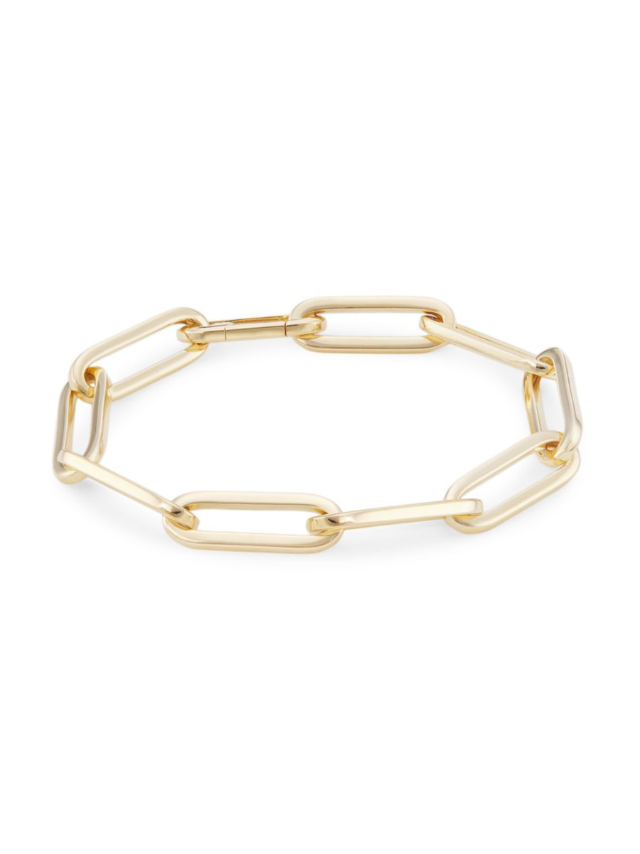 14K Yellow Gold Paper Clip Chain Bracelet | Saks Fifth Avenue