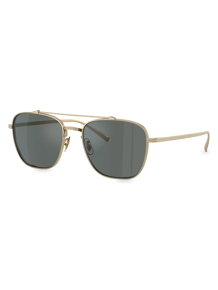 Men's 55MM Aviator Sunglasses - Blue Gold | Saks Fifth Avenue