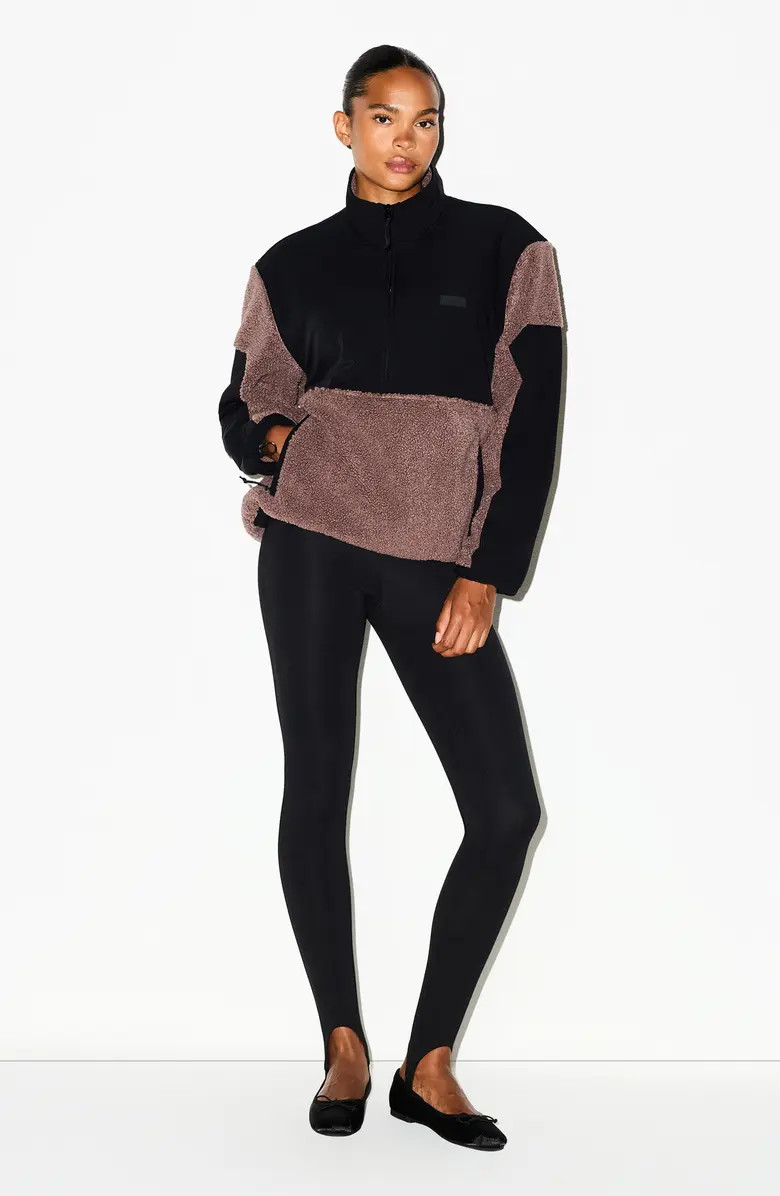 Faux Shearling Half Zip Pullover | Nordstrom