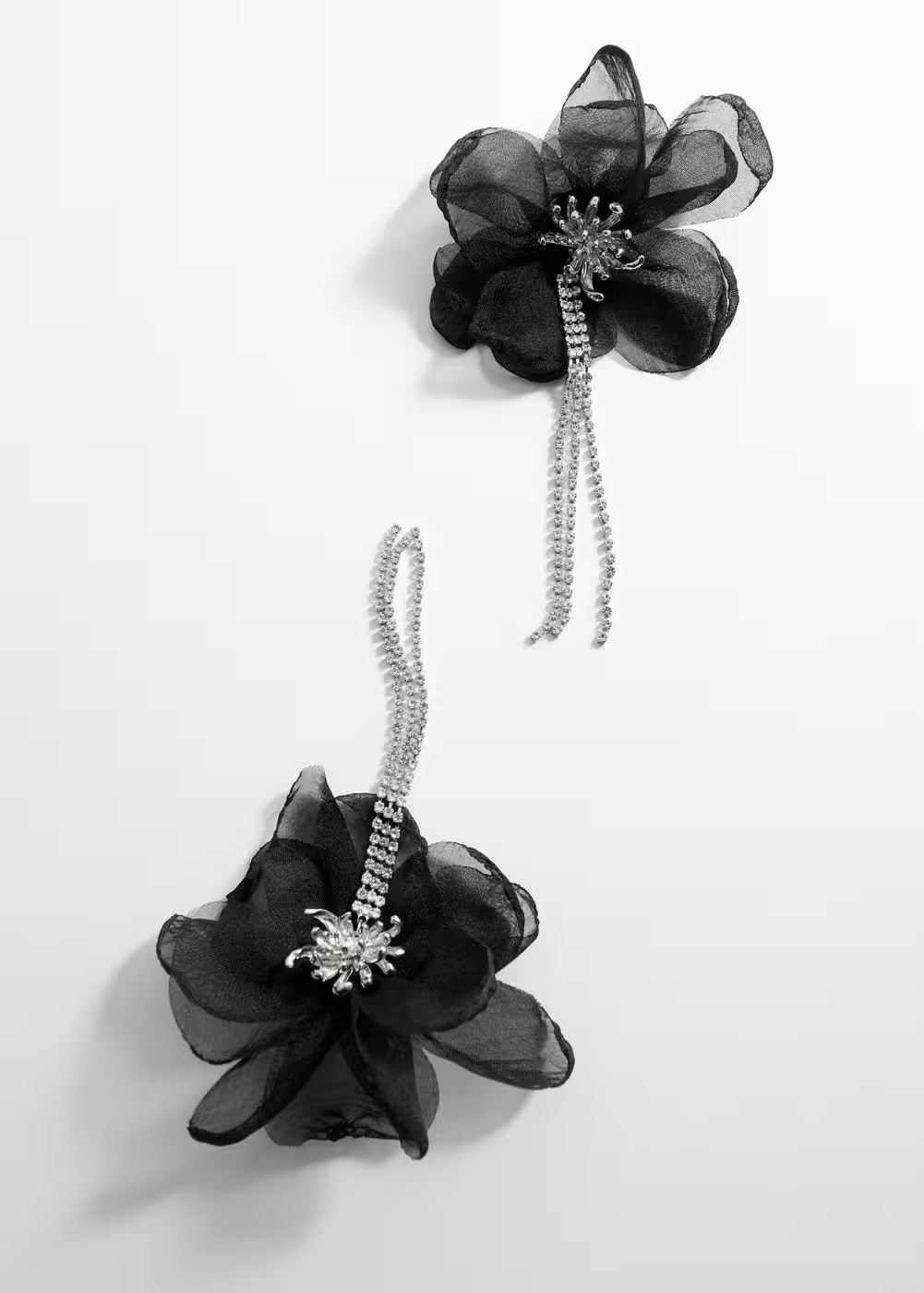 Boucles d'oreilles strass fleur | MANGO (FR)