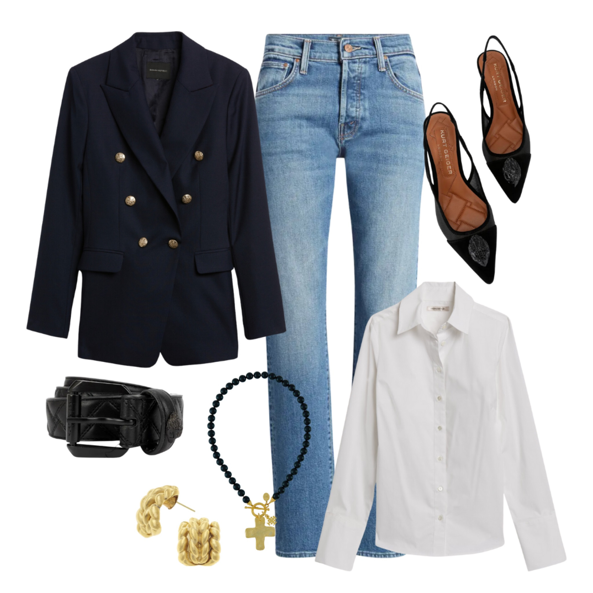 A fun outfit with your favorite jeans for a ladies lunch or happy hour! The sling back pump dresses up the outfit in addition to the beautiful blazer.

#LTKSeasonal #LTKOver40 #LTKStyleTip