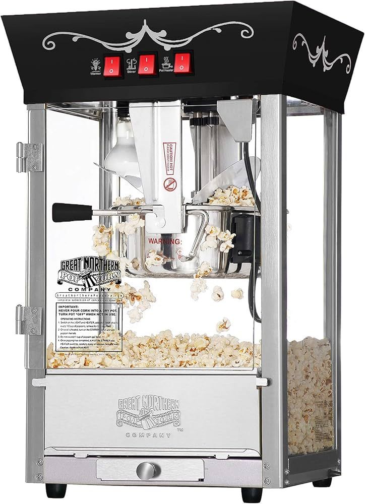 Matinee Popcorn Machine - 8oz Popper with Stainless-Steel Kettle, Reject Kernel Tray, Warming Lig... | Amazon (US)