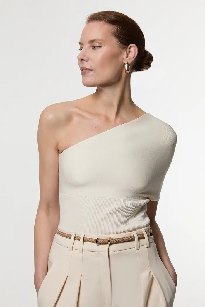 Karen Millen Knitted One Shoulder Top | Nordstrom | Nordstrom