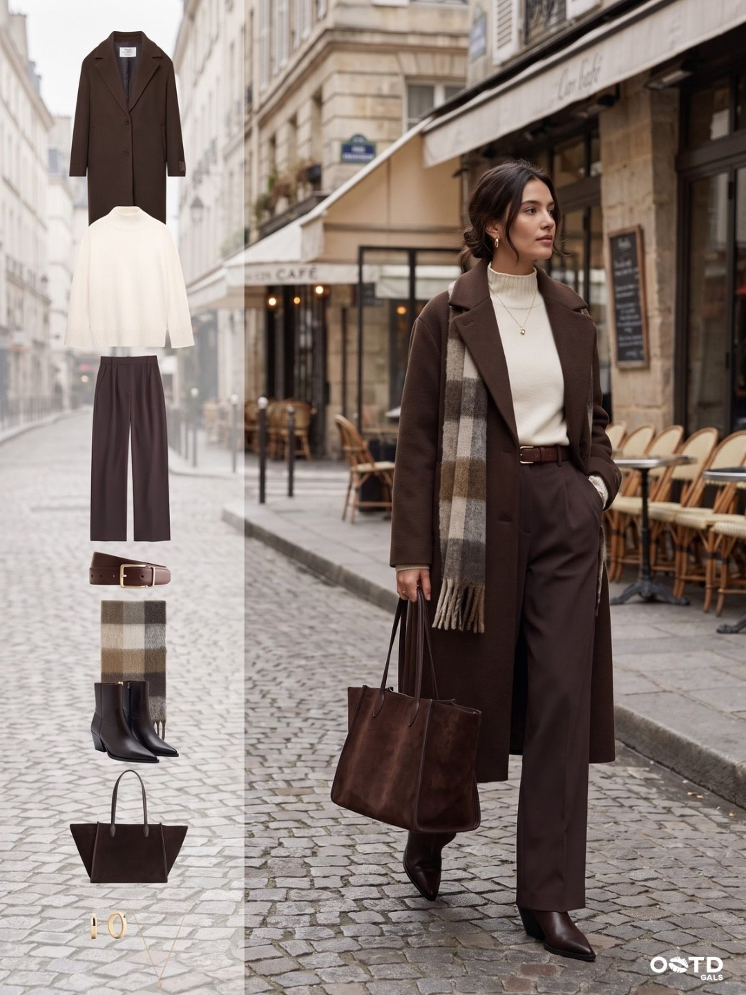 Chocolate brown and soft cream for a timeless cold-weather outfit 🤎

A long chocolate wool coat layered over a cream turtleneck, tailored brown wide-leg trousers, and dark brown pointed-toe ankle boots. Finished with a neutral plaid scarf, slim brown belt, structured suede tote, and delicate gold jewelry.

An elegant, polished look for the office, city days, travel, lunch dates, and elevated everyday fall or winter style. Shop every piece through the tagged products.

#LTKFashionMonth #LTKstyletip #LTKautumn