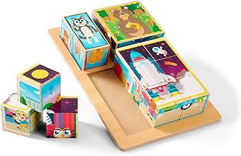 Chuckle & Roar - Wooden Block Puzzles - Fun and Educational Wooden Puzzle for Kids - Develops Fin... | Amazon (US)