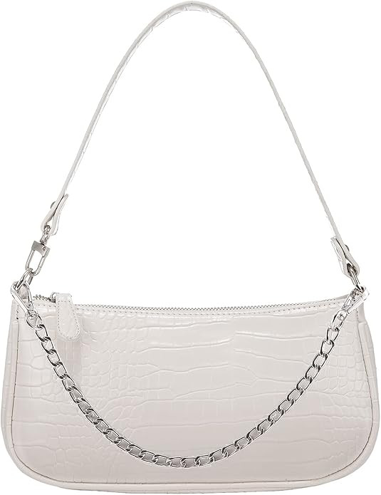 Shoulder Bags for Women, Retro Classic Tote HandBag, Small Clutch Purse with Zipper Closure | Amazon (US)