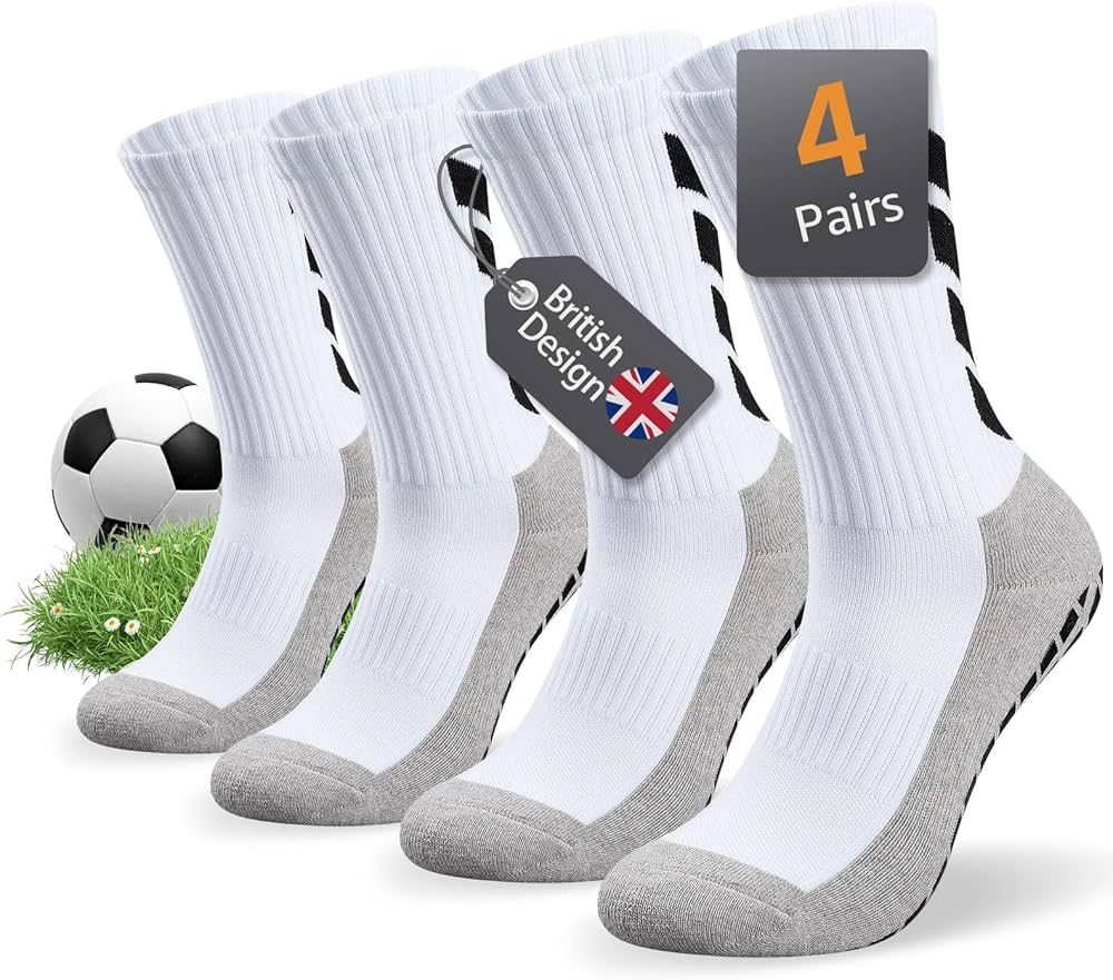 Grip Socks, Soccer Non Slip Socks for Men Women, Grippy Yoga Socks, Non Skid Training Athletic So... | Amazon (US)
