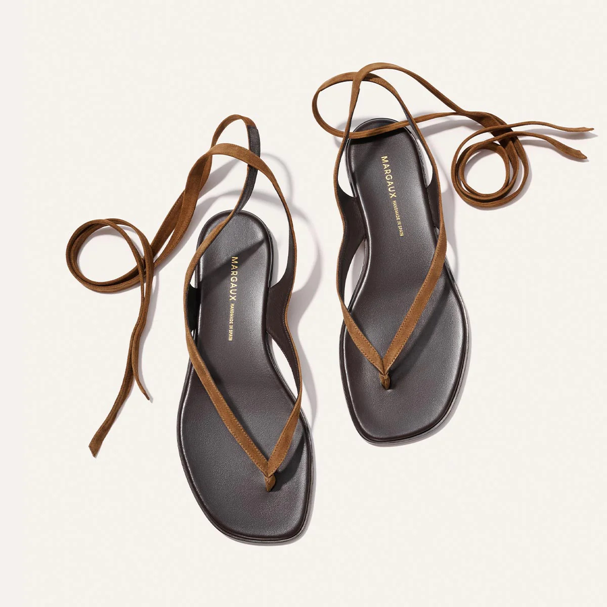 The Palermo Wrap Sandal - Nutmeg Suede | Margaux