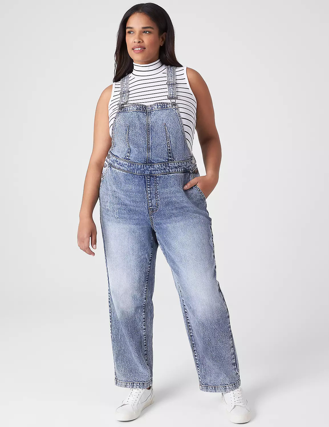 Straight Leg Denim Overall | LaneBryant | Lane Bryant (US)