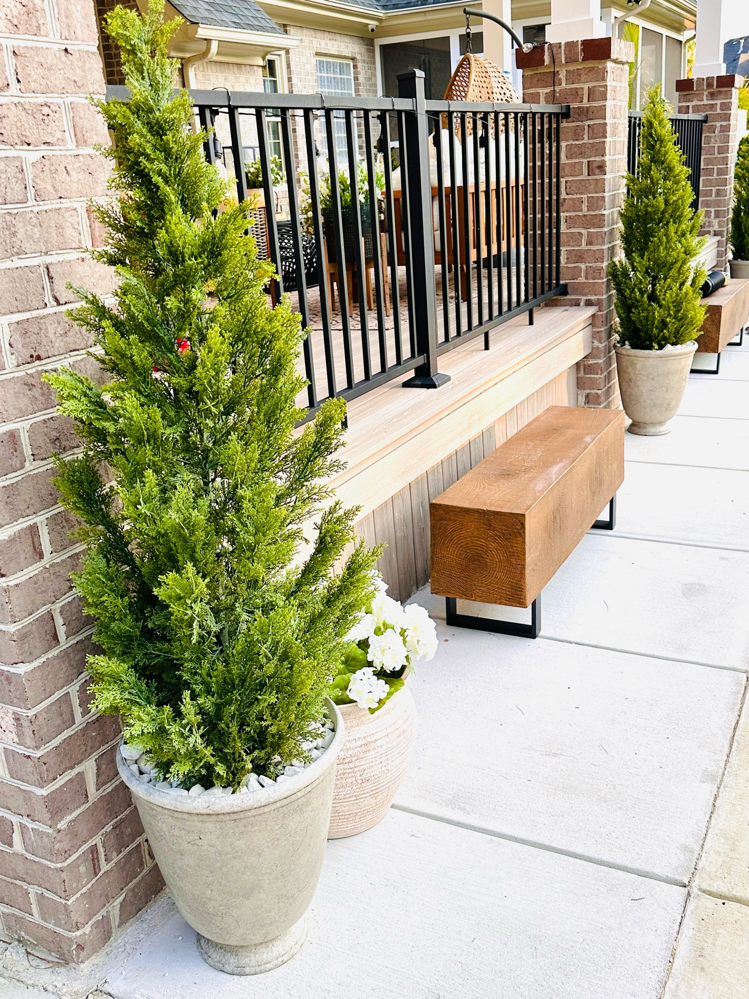 Loving our new outdoor spaces
Faux outdoor trees //
Cedar trees// outdoor bench 
Stone look planter// outdoor planters 

#LTKFind #LTKunder50 #LTKhome