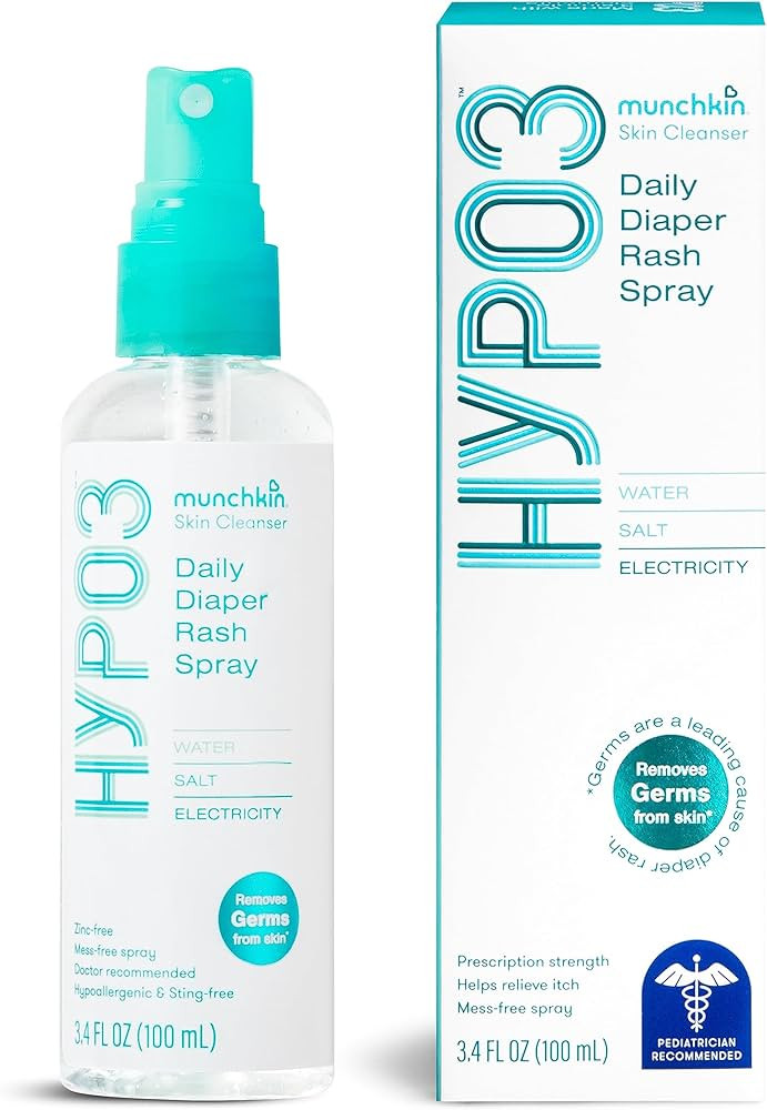 Munchkin® HYP03™ Diaper Rash Spray with Hypochlorous Acid, Removes Rash-Causing Germs and Help... | Amazon (US)