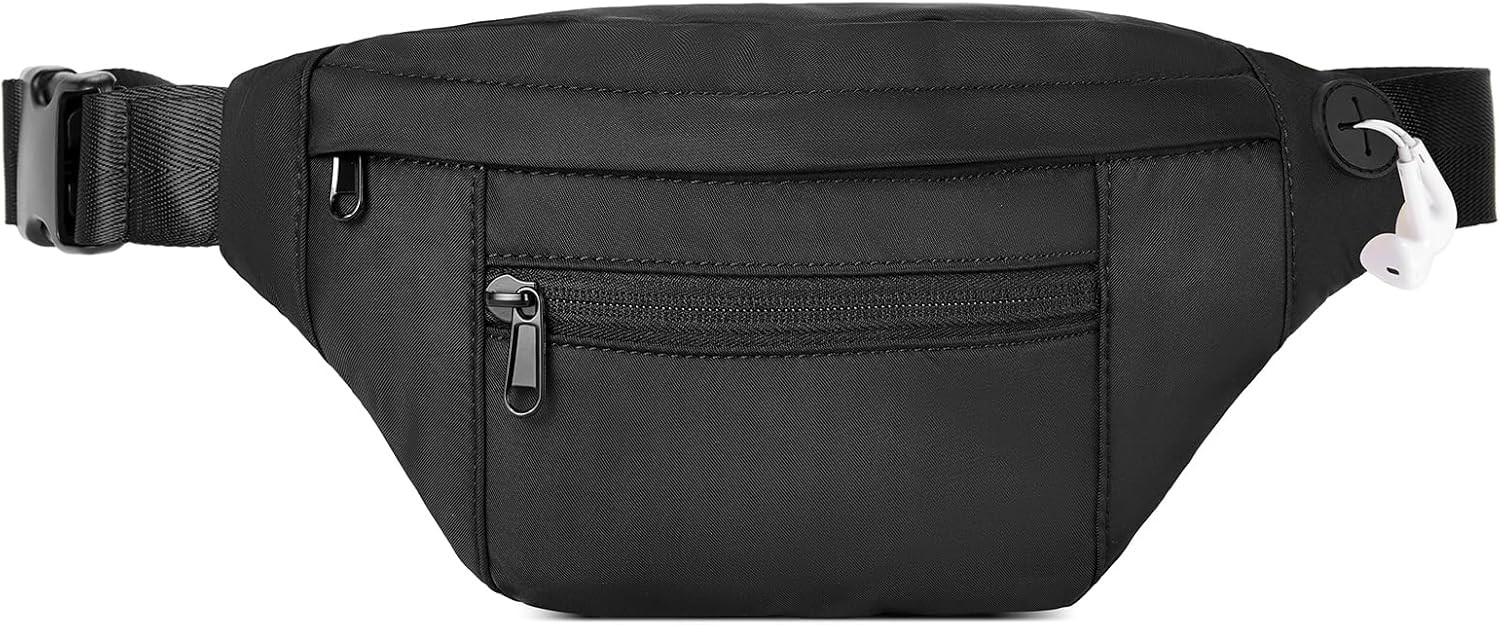 Telena Crossbody Fanny Pack for Women Men Fashion Waist Pack Belt Bag with 4-Zipper Pockets for H... | Amazon (US)