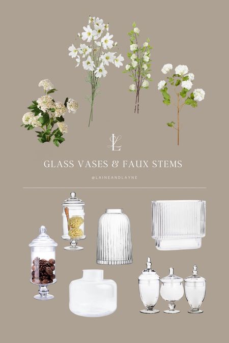 I love using glass apothecary jars for vases- glass vase roundup, faux stem roundup 

#LTKSeasonal #LTKhome