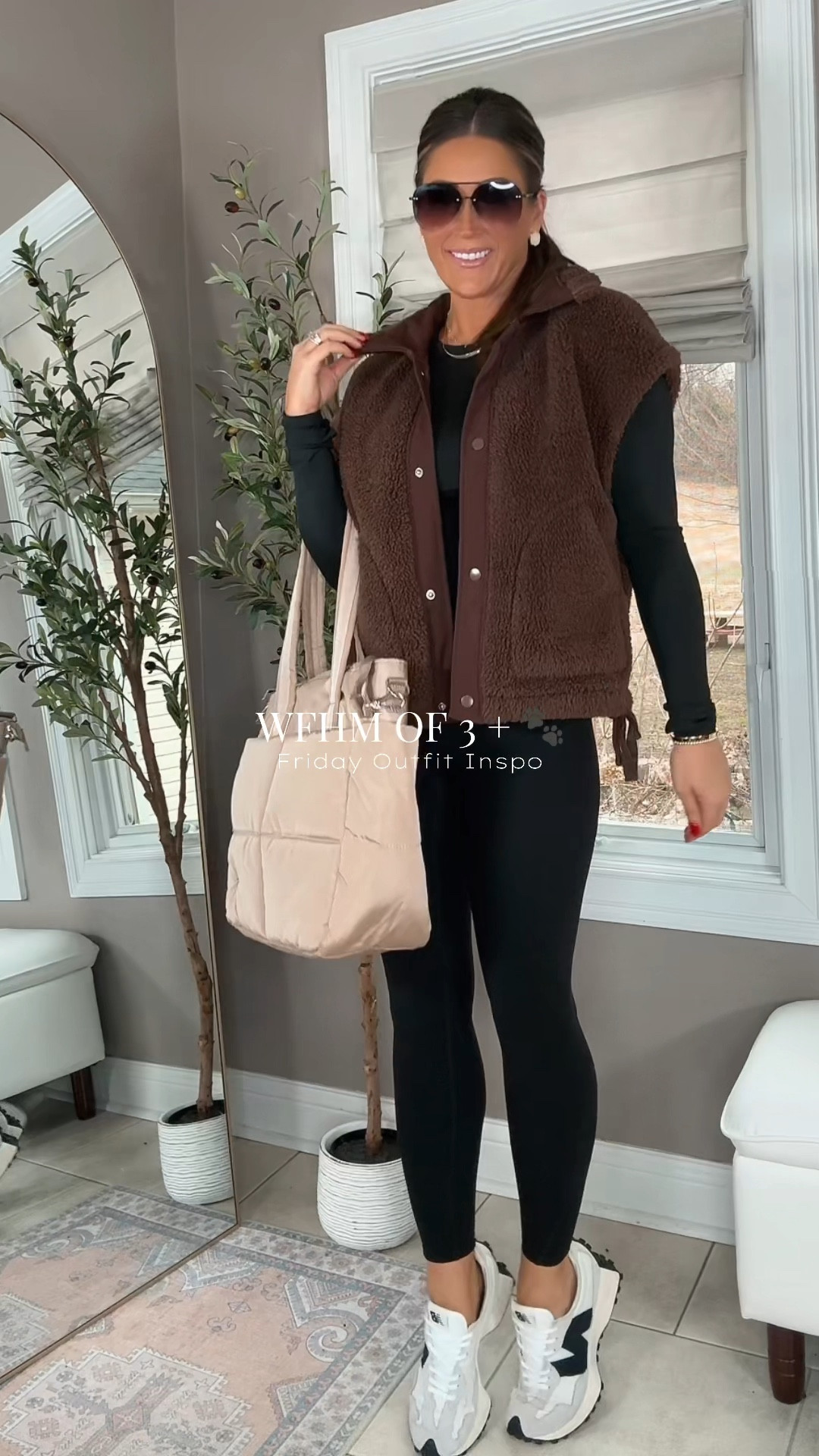 
Friday Night Casual Winter Outfit – Cozy & Chic Vibes!

It’s Friday night, and I’m keeping it casual yet stylish with this winter-ready look! ❄️✨
> save on Halara w/ Code Lindse74 

🖤 Outfit Details:
✔️ Go-to black leggings & black top – both from Halara (so comfy and flattering!)
✔️ Oversized fuzzy vest – Amazon find & perfect for layering
✔️ Kendra Scott jewelry – because a little sparkle is a must
✔️ Top Fox sunglasses – giving that effortless cool-girl vibe
✔️ Bostonton bag – chic, minimal, and perfect for any occasion

This look is all about comfort meets style, making it the perfect go-to for a Friday night out, casual dinner, or winter weekend vibes. Whether you’re running errands or grabbing drinks with friends, this is an easy, put-together winter outfit you can’t go wrong with!

💬 What’s your go-to Friday night look? Drop it in the comments! ⬇️
        1.	Casual winter outfit
	2.	Friday night fashion
	3.	Laid-back winter style

#halaracircle 
#WinterFashion #CasualChic #FridayNightLook #WeekendVibes #CozyAndChic #OOTD #WinterOutfit #HalaraStyle #EffortlessStyle #FuzzyVest


#LTKWatchNow #LTKStyleTip #LTKMostLoved