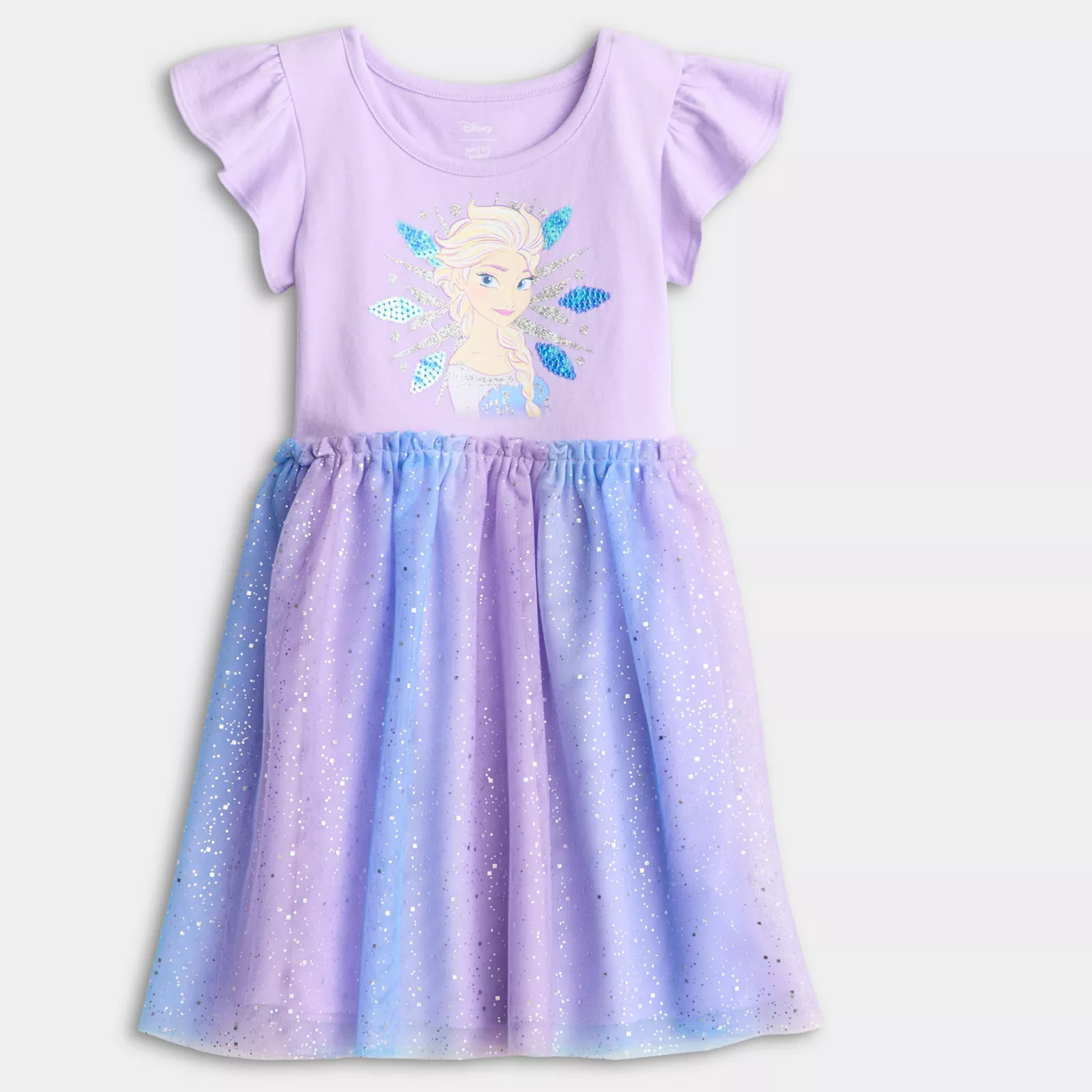 Baby & Toddler Girl Jumping Beans® Disney's Frozen Elsa Ruffle Sleeve Tutu Dress, Toddler Girl's, Size: 3T, Purple Fancy Elsa | Kohl's