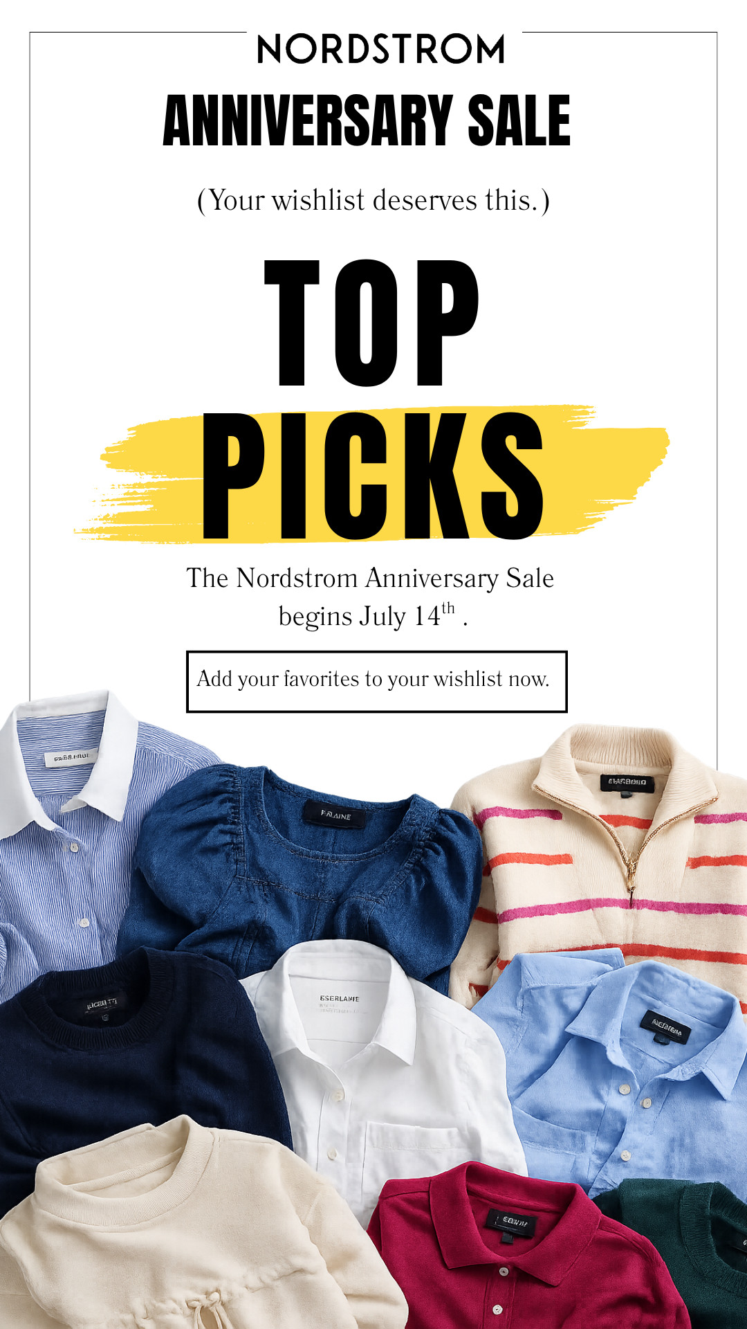 Add your favorites to your Nordstrom Wish List now so you're ready to shop the moment the sale goes live on the 14th before the most-loved styles and sizes sell out!

If you're wondering what to shop first, start here. 🤍 These are my top Nordstrom Anniversary Sale picks, timeless wardrobe staples that are worth adding to your closet year after year. 

👩‍💻 LTK PRO TIPS
❤️ Heart = Support my posts ;-)
🔖 Save = Get sale & restock alerts for the things you love!
📋 Lists = Keep favorites organized (List ideas: Anniversary Sale, Fall Wardrobe, Capsule Closet, Investment Pieces!)
📲 Share = Send lists and products to a friend (or your daughters like me).
💬 Comment = Ask me anything, and I'll answer. ;-) 

 #LTKootd #LTKOver40 #LTKSaleAlert