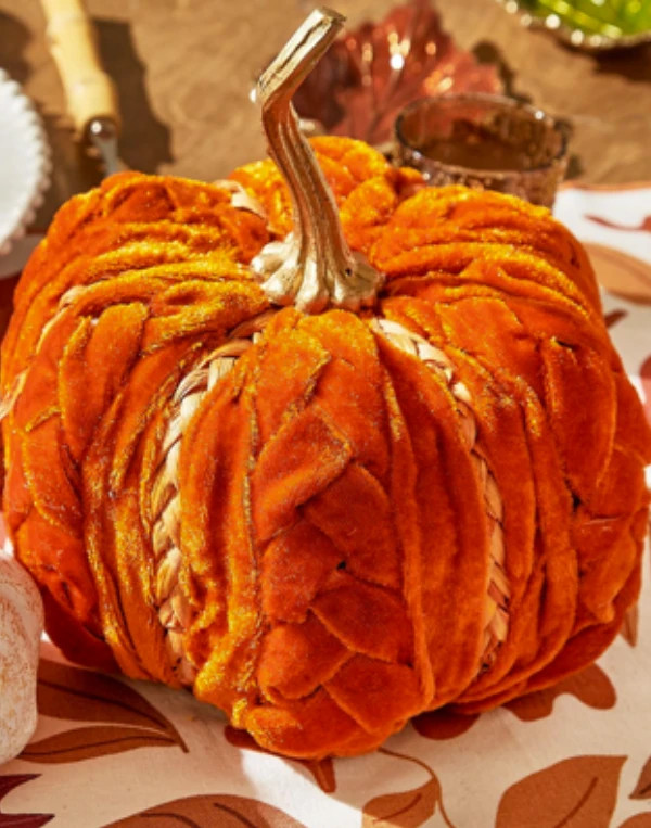 Orange Small Braided Pumpkin | Magpies Gifts