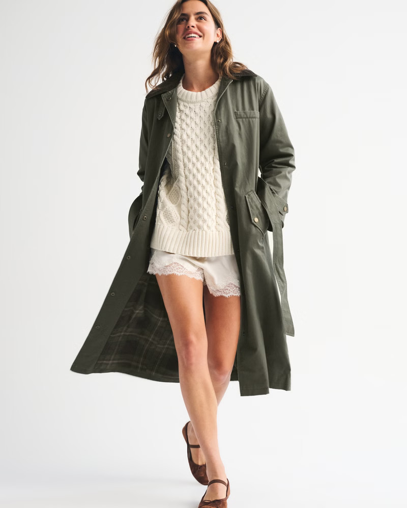 Waxed Mac Coat | Abercrombie & Fitch (US)
